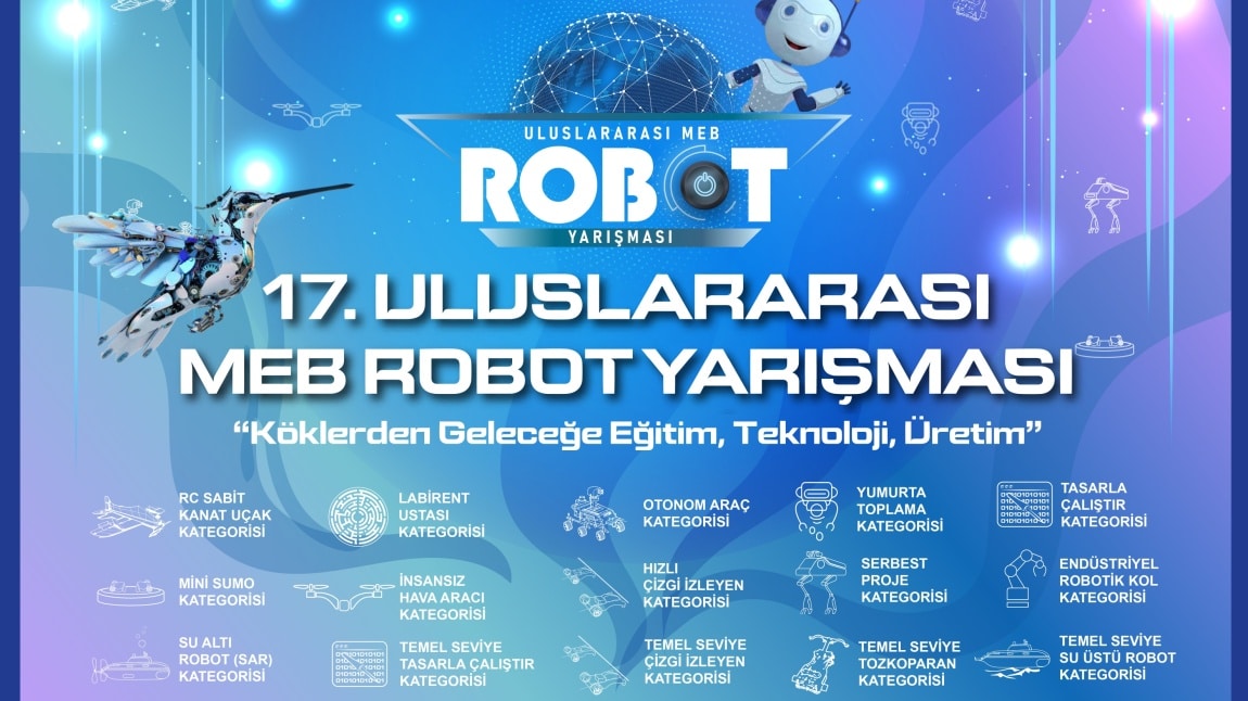 17. ULUSLARARASI MEB ROBOT YARIŞMASI BAŞLIYOR….